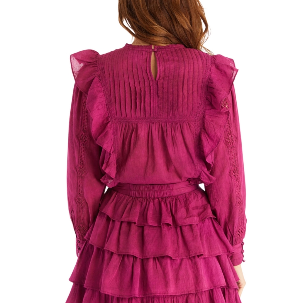 PIXIE MINI SKIRT - RASPBERRY - Picture 2 of 6